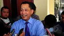 Kabareskrim Mabes Polri Komjen Budi Waseso memberikan keterangan pers terkait pembatalan penahanan Bambang Widjojanto (BW), Jakarta Kamis (23/4/2015). BW tak jadi ditahan karena bersikap kooperatif oleh penyidik. (LIputan6.com/Yoppy Renato)