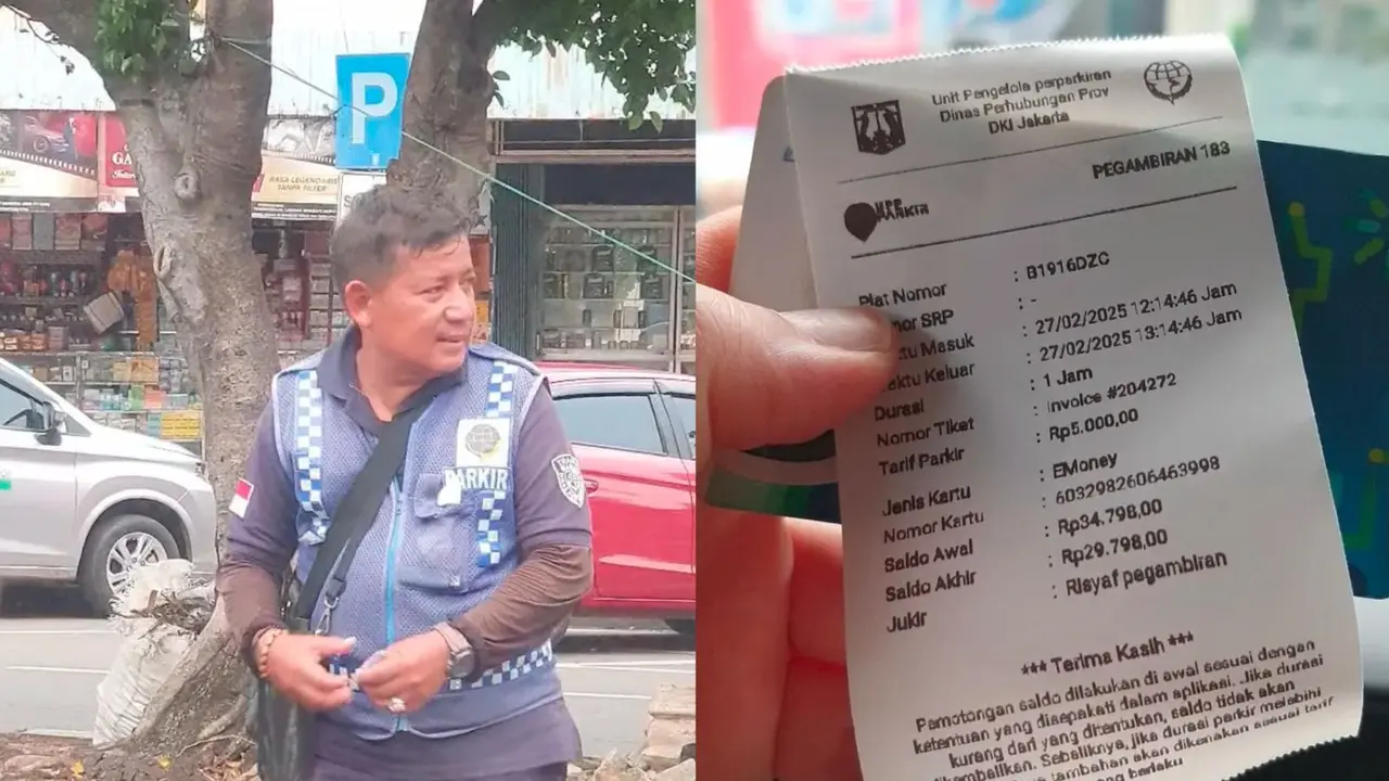 Viral Juru Parkir Jujur se-Jakarta, Disiplin dan Selalu Beri Struk Tanda Bayar