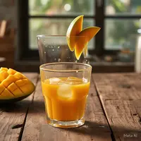 Ilustrasi jus kulit mangga (Image from Meta AI)