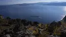 Pemandangan sebagian Danau Titicaca di Tiquina, Bolivia, Kamis, 27 Juli 2023. (AP Photo/Juan Karita)