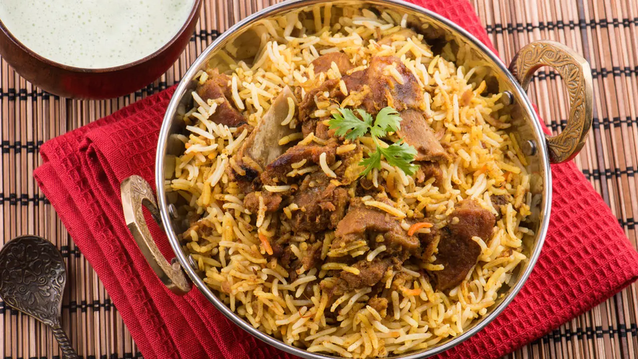 nasi biryani kambing