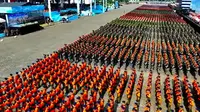 esiden Prabowo Subianto tiba di kawasan Monumen Nasional (Monas) untuk memimpin upacara peringatan Hari Ulang Tahun (HUT) ke-80 Tentara Nasional Indonesia (TNI) sebagai inspektur upacara Minggu, (5/10/2025).  (Istimewa)