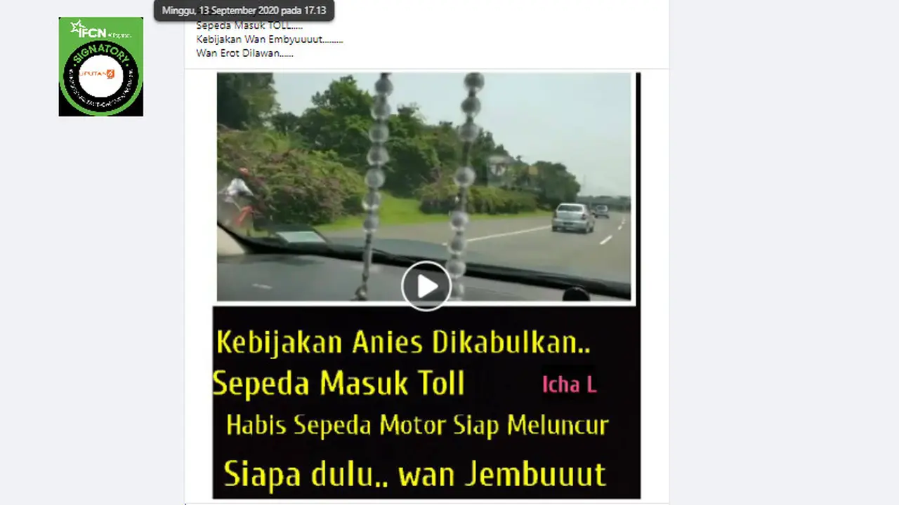 Penelusuran Klaim Video Masuk Tol Ini karena Usulan Anies Dikabulkan