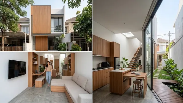 Desain Rumah Inovatif untuk Kavling Kecil dan Memanjang/AI Generated