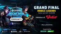 Live Streaming Grand Final GoPay Arena Level Up Community Mobile Legends di Vidio, Kamis 1 Juli 2021. (Sumber : dok. vidio.com)