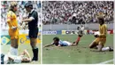 6. Harald Schumacher, kiper Jerman ini pernah melakukan pelanggaran keras terhadap bek Prancis, Patrick Battiston, pada Piala Dunia 1982. Meski sudah hampir tiga dekade berlalu, namun sepertinya warga Prancis masih mengingat masalah itu. (AFP/Staff)