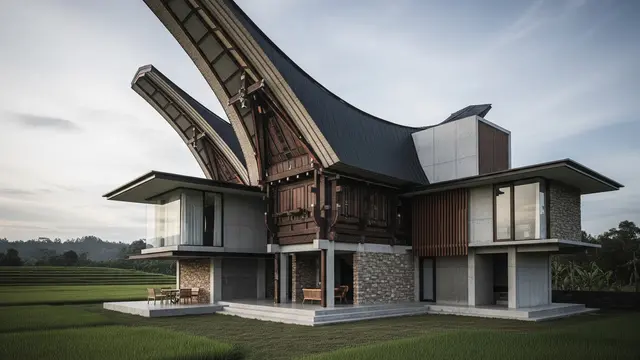 Model Rumah Nenek Moyang yang Tradisional Tapi Cocok untuk Zaman Sekarang (Image by Gemini AI)