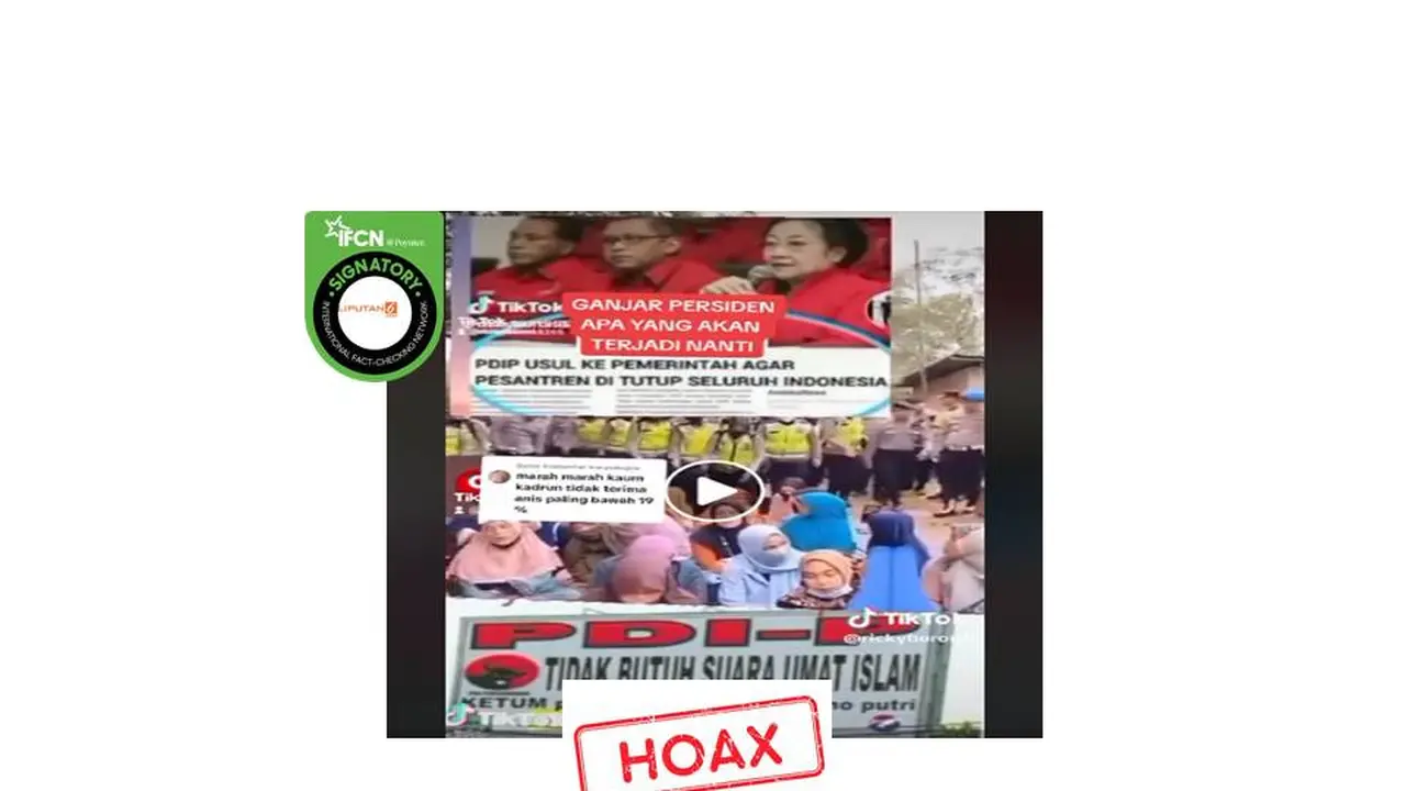 Cek Fakta ajakan tidak memilih PDIP karena partai komunis