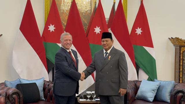 Presiden Prabowo Subianto terima kunjungan kenegaraan Raja Kerajaan Yordania Hasyimiah, Raja Abdullah II bin Al Hussein di Istana Merdeka Jakarta, Jumat (14/11/2025).