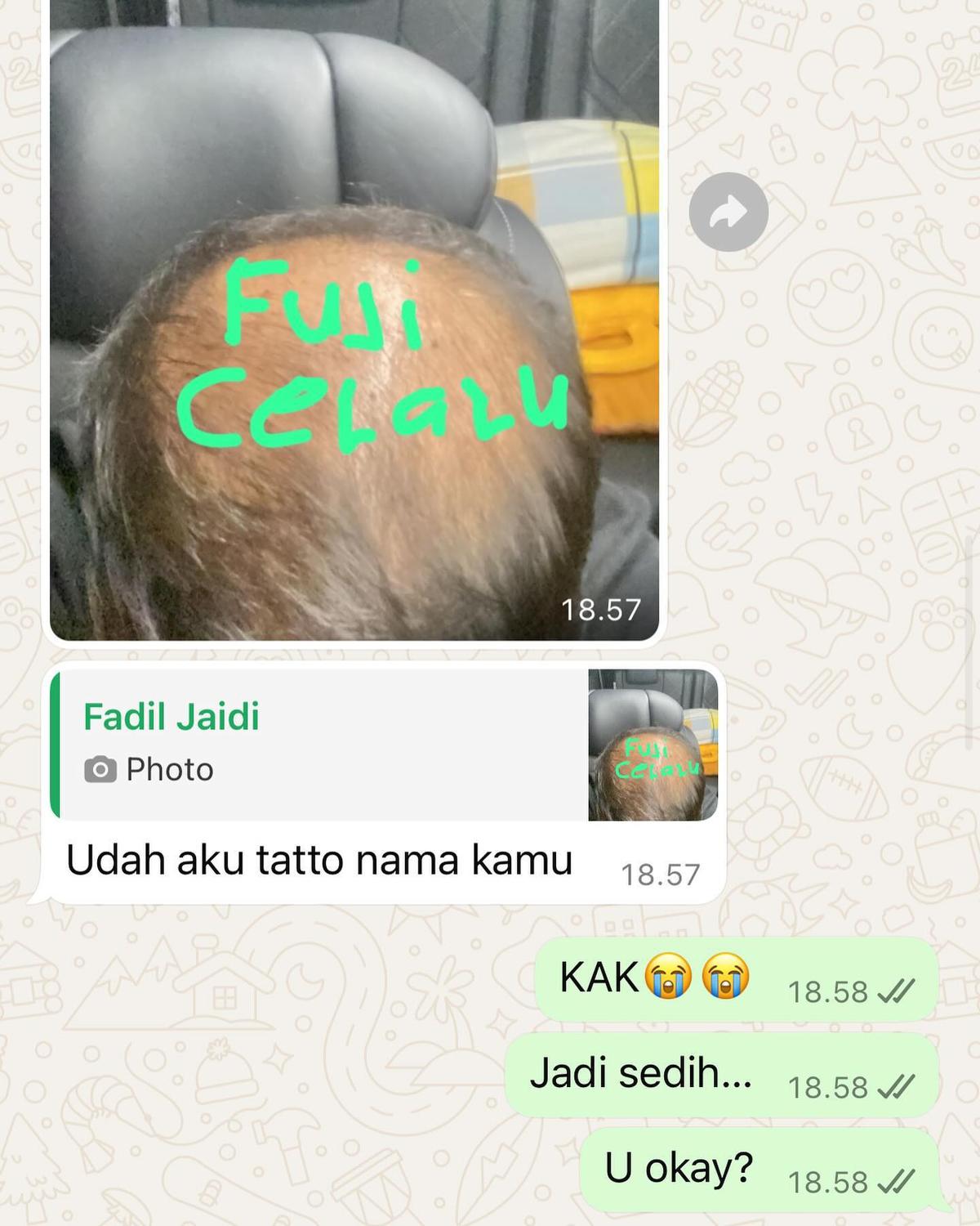 Fuji Perlihatkan Chat dengan Fadil Jaidi, Bahas Tentang Pernikahan hingga Mahar yang Kocak Banget