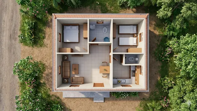 Desain Rumah Minimalis Sederhana di Desa (Foto: Gemini AI)