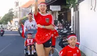 Jennifer Bachdim Ajak Anak Lari 1,78 Km Rayakan Kemerdekaan RI