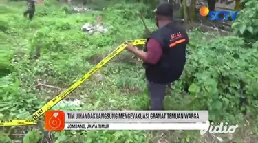 Seorang pekerja bangunan menemukan granat lontar di sekitar lokasi pembangunan rumah. Granat tersebut diduga sisa peninggalan zaman penjajahan karena kondisinya sudah berkarat. Tim Jihandak Polda Jatim langsung mengevakuasinya.