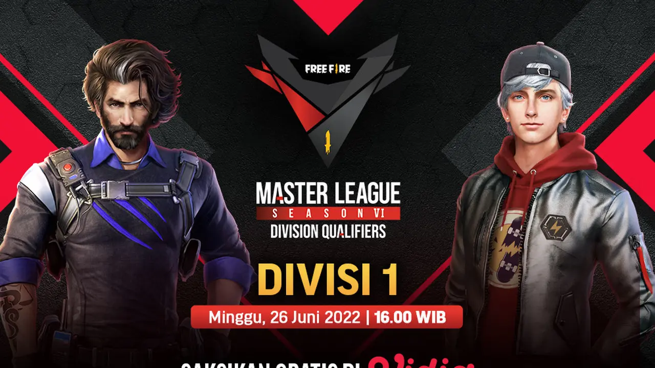 Saksikan, Live Streaming Free Fire Master League Season 6 Babak Kualifikasi Divisi di Vidio