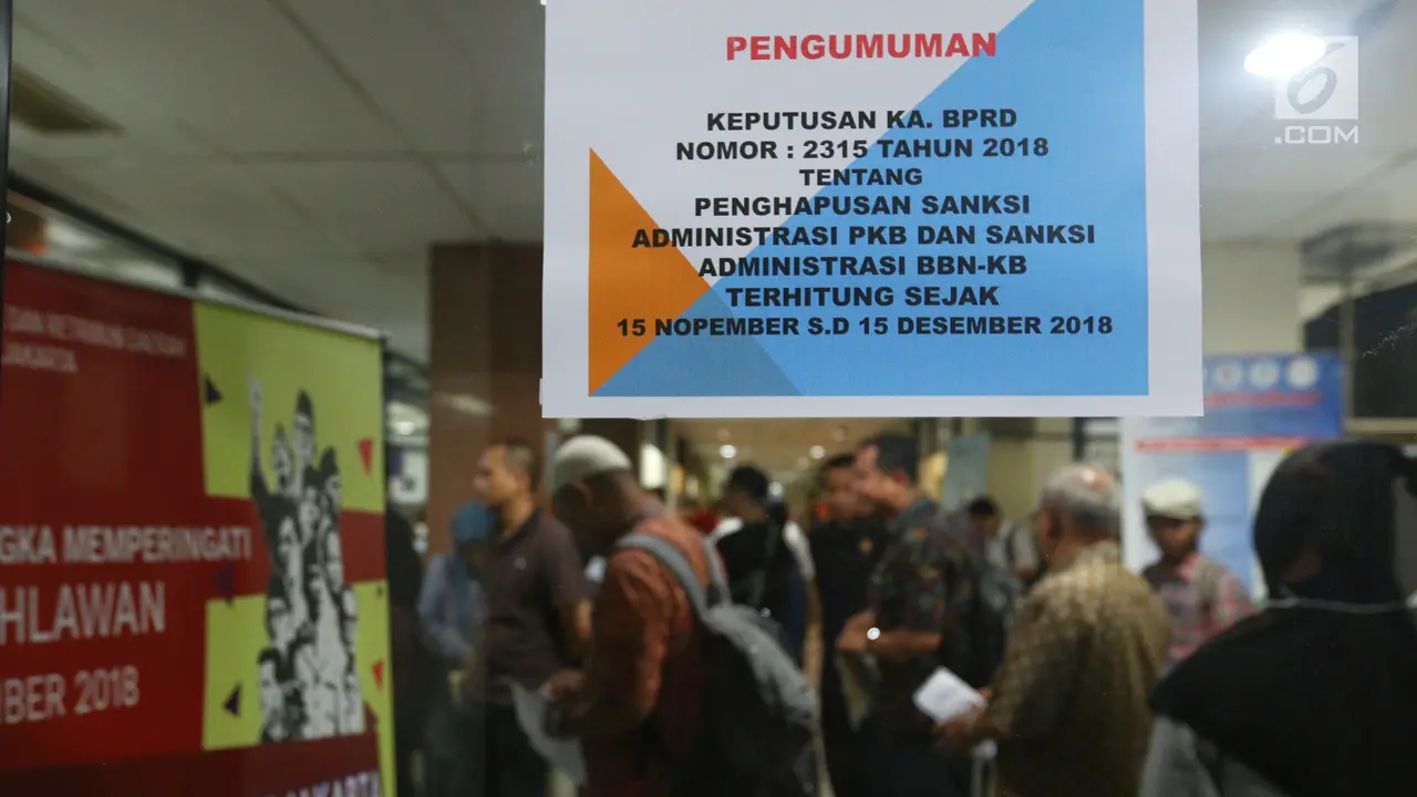 Pemprov DKI Hapus Denda Pajak Kendaraan