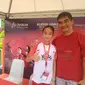 Gabrielle Bernice Nugroho Supriyadi lolos Audisi PB Djarum 2022 dan ingin menjadi seperti idolanya pebulu tangkis Taiwan, Tai Tzu Ying (Liputan6.com/Defri Saefullah)