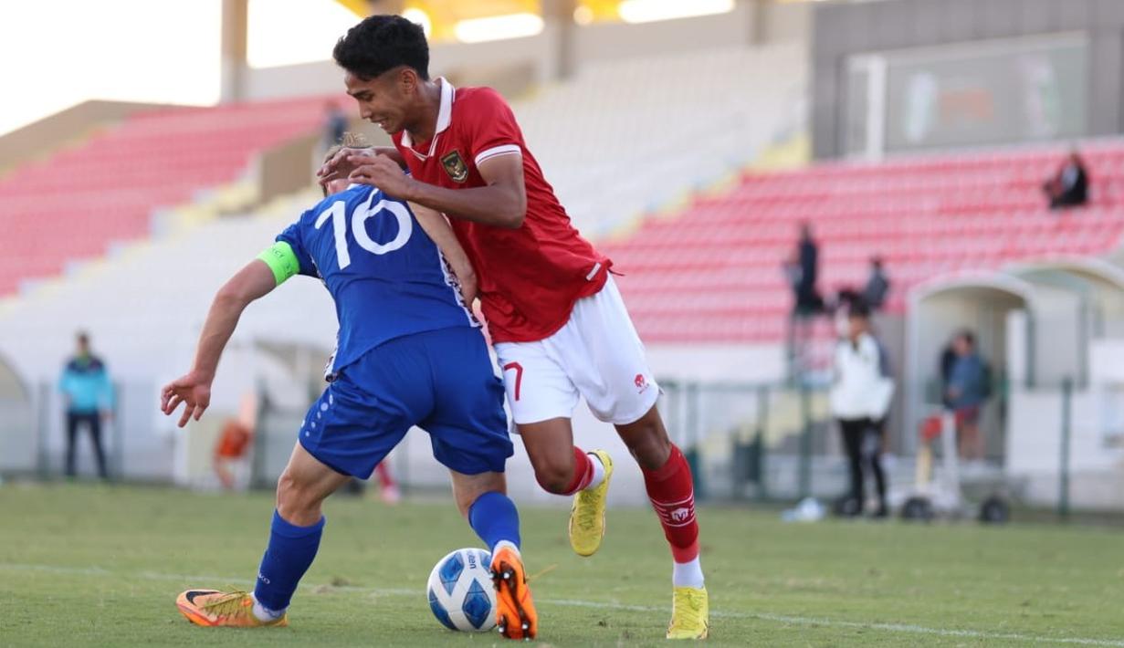 Tiga gol Timnas Indonesia U-20 masing-masing disumbangkan oleh Rabbani Tasnim, Muhammad Ferarri, dan Marselino Ferdinan. (Dokumentasi PSSI)