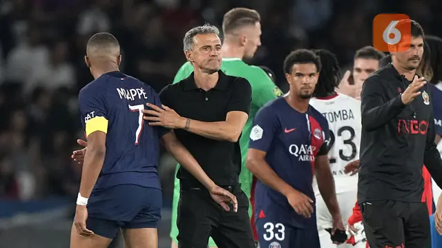 Foto: Wajah Lesu Kylian Mbappe setelah PSG Ditumbangkan Nice di Kandang Sendiri