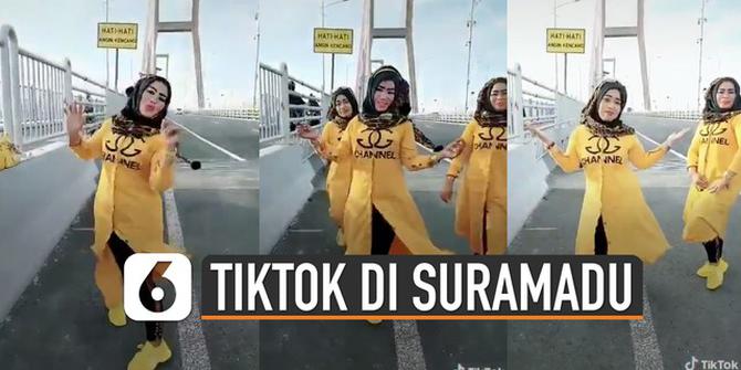 VIDEO: Viral 3 Wanita TikTok di Jembatan