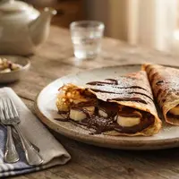 Resep Kue Leker Teflon dengan Isian Pisang dan Cokelat (AI Generated)