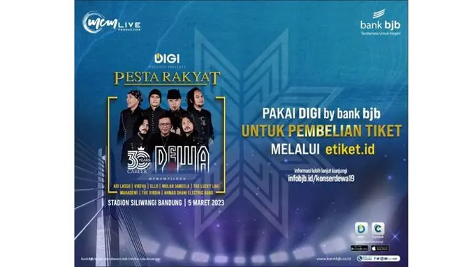 Rayakan Tiga Dekade Perjalanan Dewa 19 di Dunia Musik Indonesia, Bank BJB Hadirkan ‘Pesta Rakyat 30 Years Career Dewa 19'