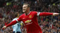 Pemain Manchester United Wayne Rooney (Lindsey Parnaby/AFP)