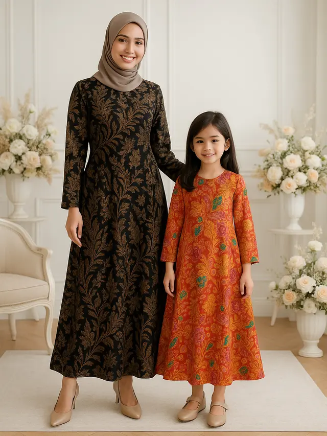 Rekomendasi Batik Gamis untuk Wanita Dewasa hingga Anak