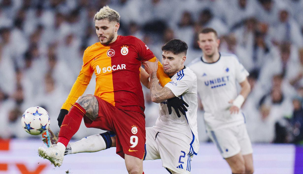 Galatasaray yang menempati posisi ketiga turun kasta ke Liga Europa sementara Manchester United yang menjadi juru kunci harus tersingkir di kompetisi Eropa. (Ritzau Scanpix via AP/Liselotte Sabroe)