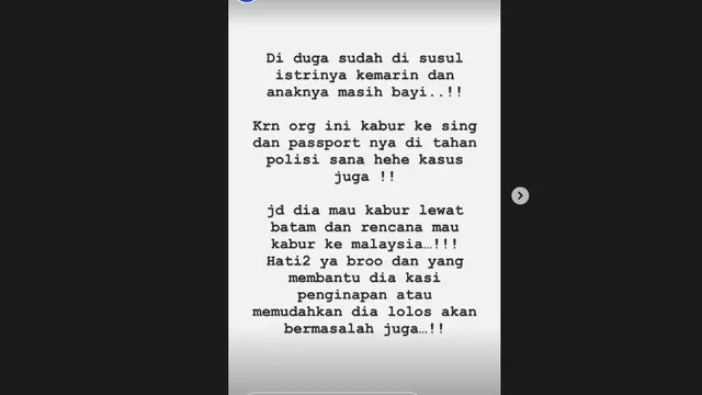 Pelaku Dugaan Penipuan Kabur ke Singapura dan Malaysia, Angel Lelga Imbau Masyarakat untuk Tak Memberikan Bantuan