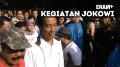 Presiden Jokowi dan Ibu negara Iriana muncul di Area "Car Free Day" Kota Solo kedatangan Jokowi disambut meriah warga yang berebut bersalaman dengan mantan Walikota Solo ini.