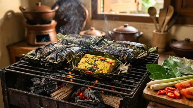 Memanggang Pepes Tahu