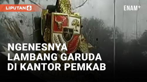 VIDEO: Waduh, Lambang Garuda Pancasila di Kantor Pemkab Bandung Tidak Punya Sayap dan Kepala
