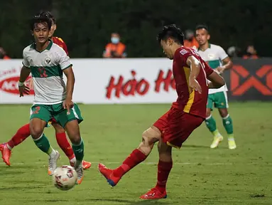 Timnas Indonesia sukses menahan imbang Vietnam 0-0 dalam laga matchday ke-3 Piala AFF 2020, Rabu (15/12/2021). Lebih fokus bertahan dan hanya mengandalkan serangan balik, Timnas Garuda kalah jauh dari segi penguasaan bola, yang hanya di angka 30 persen. (Dok. PSSI)