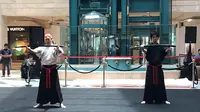 Penampilan Samurai oleh Tetsuro Shimaguchi untuk Acara Jakarta Japan Matsuri 2019 (Liputan6.com/Windy Febriana)
