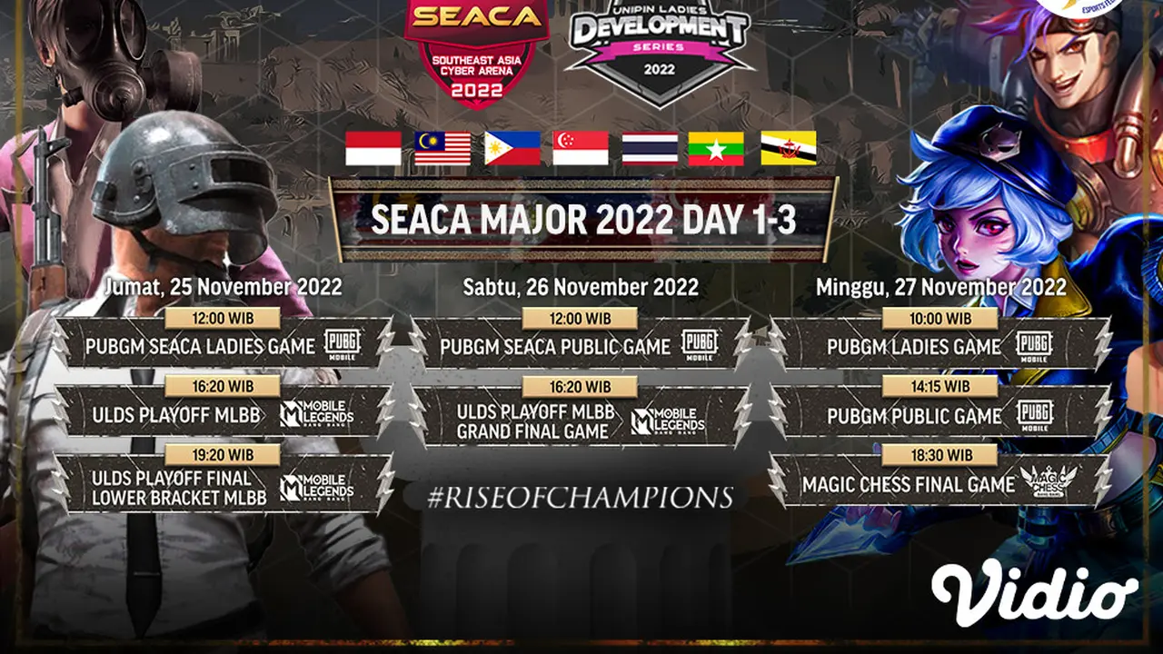 Jadwal dan Live Streaming SEACA Major 2022 di Vidio Pekan Ini