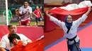 Berikut ini ragam selebrasi terbaik saat perhelatan akbar Asian Games 2018. (Foto-foto Bola.com dan AP)