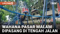 Tidak Kantongi Izin Polisi, Wahana Pasar Malam Dipasang di Tengah Jalan Utama di Cimahi
