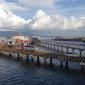 Kondisi Pelabuhan Penyebrangan ASDP Ketapang Banyuwangi Nampak Masih lengang. (Hermawan Arifianto/Liputan6.com)