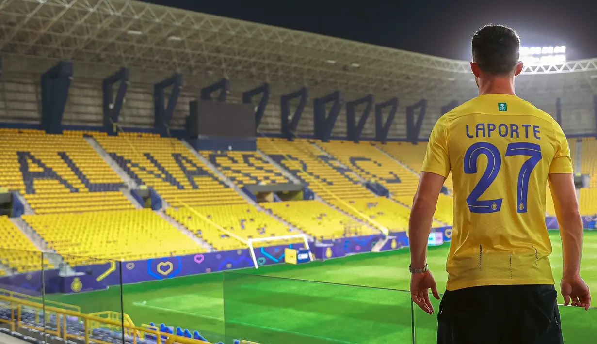 Laporte sempat diisebut diincar oleh Arsenal. Namun pada akhirnya bek kidal tersebut malah cabut ke Al Nassr. (FOTO: twitter.com/AlNassrFC_EN)