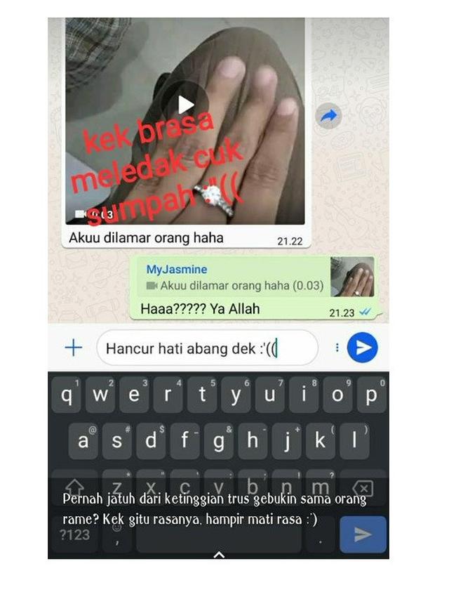 7 Chat Pacar Tiba-Tiba Lamaran Sama Orang Lain Ini Nyesek Banget, Patah Hati