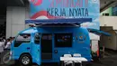 Mobil Fungsional Pemberdayaan Masyarakat  pada acara pelepasan di BNN, Jakarta, Senin (5/12). Di bagian belakang mobil terdapat kamar mandi yang dapat menunjang pengetesan urine dan pemeriksaan terkait penyalahgunaan narkotika (Liputan6.com/Faizal Fanani)