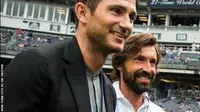 BERUNTUNG - Frank Lampard merasa beruntung bisa bermain bersama Andrea Pirlo. (New York City FC Twitter)