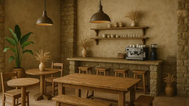 Konsep kafe minimalis (Foto: ChatGPT)