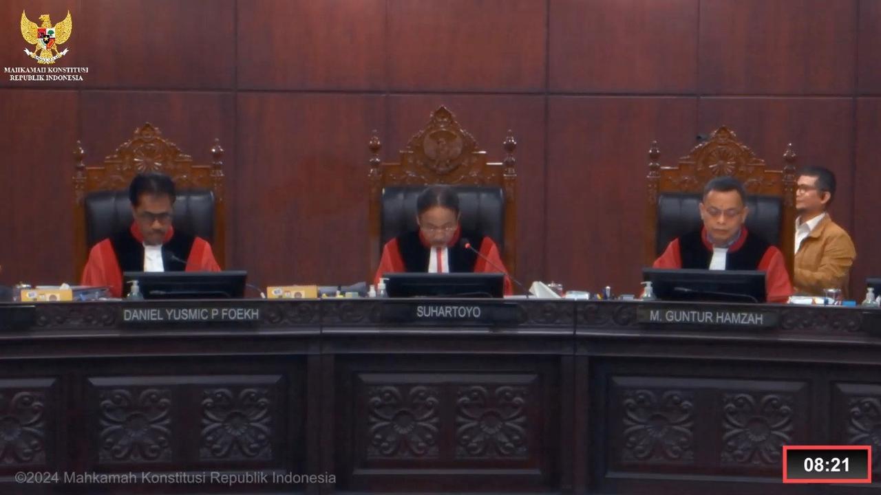 MK menggelar sidang sengketa Pileg 2024, Kamis (2/5/2024).