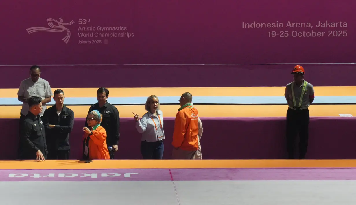 Kabar terbaru menyatakan bahwa Komite Olimpiade Indonesia (KOI) dan Federasi Gimnastik Indonesia (FGI) tidak mengikutsertakan atlet Israel dalam Kejuaraan Dunia Gimnastik 2025 di Jakarta. (AP Photo/Dita Alangkara)
