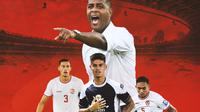 Timnas Indonesia - Jay Idzes, Patrick Kluivert, Mees Hilgers, Rizky Ridho (Bola.com/Adreanus Titus)