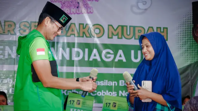 Sandiaga Uno Gelar Sembako Murah dan Ajak Masyarakat Berjuang Bersama Ganjar-Mahfud