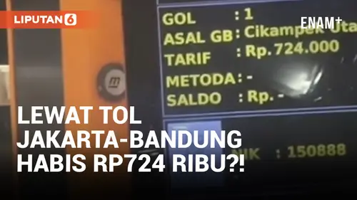 VIDEO: Syok! Pengemudi Bayar Rp724 Ribu Saat Gunakan Tol Jakarta-Bandung