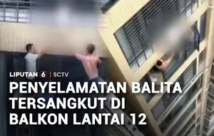 Balita di Tiongkok Tersangkut di Terali Balkon Lantai 12