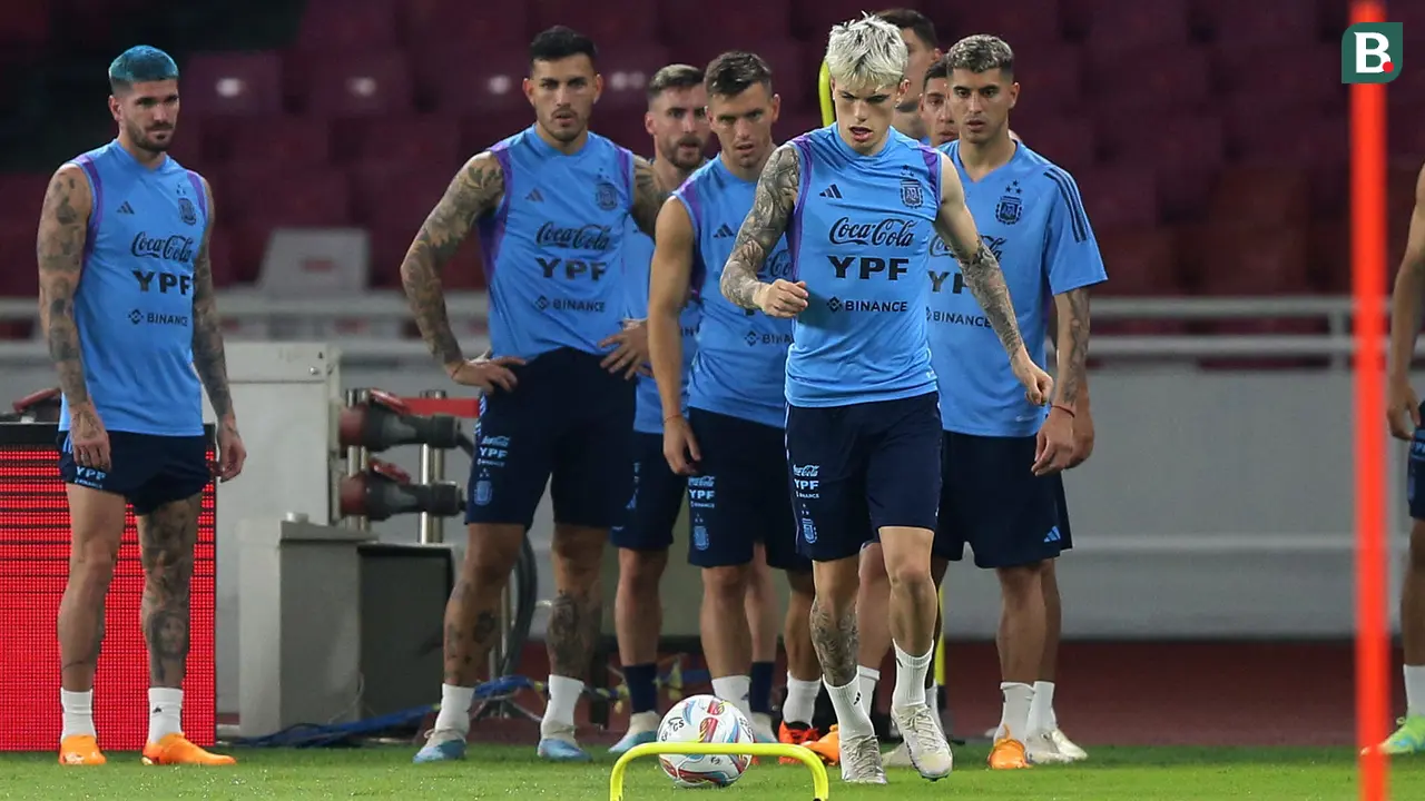 Latihan Resmi Timnas Argentina Jelang Laga FIFA Matchday Melawan Timnas Indonesia